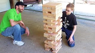 Giant Jenga Game Backyard Fun [upl. by Rellim]