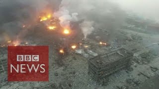 Horror and disbelief over Tianjin explosions  BBC News [upl. by Tioneb]