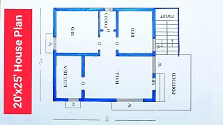 20 x 25 House Plan II 500 Sqft House Design II Home Design Decore [upl. by Anitsirc]