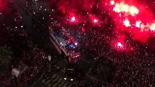 Festejos Benfica Campeão 2014  Marquês de Pombal HD  Skyeyept [upl. by Llerdnad]