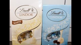 Lindt Lindor White Chocolate amp Stracciatella White Chocolate Truffle Blind Taste Test [upl. by Ednalrim]