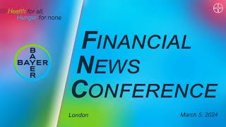 2023 Financial News Conference and Strategy Update  Bayer [upl. by Nickie]