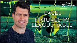 How to Collate Sports Fixtures Results into a League Table in Excel 56 [upl. by Nnylasor]