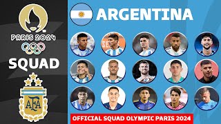 ARGENTINA OFFICIAL SQUADS PARIS OLYMPICS 2024  OLYMPICS GAMES PARIS 2024  FOOTBALL MEN [upl. by Raina]