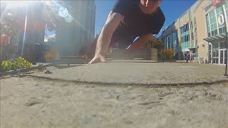 My parkour process including all the out takes with my thoughts at the time as text on the screen [upl. by Kliber]