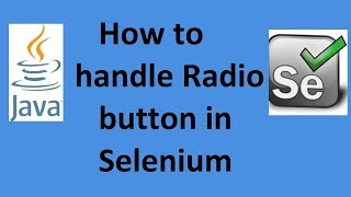 How to handle Radio Button in selenium  Selenium webdriver with Java tutorials [upl. by Francene]