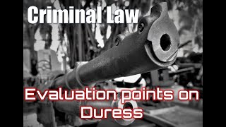 Duress in English Criminal Law  some evaluation points [upl. by Notnad]