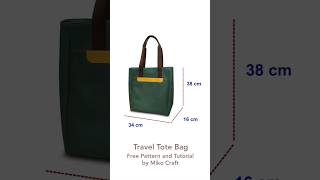 Free pattern tote bag bagmaking bagmakingtutorial mikocraft freepattern bagmakingclass [upl. by Kippar]