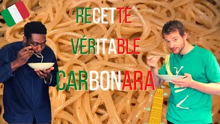 Recette véritable pâtes carbonara  Par un italien  et bonus meringue [upl. by Silvain780]