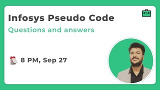 Infosys Pseudo Code Questions and Answers 2021  2022 [upl. by Kingsley]