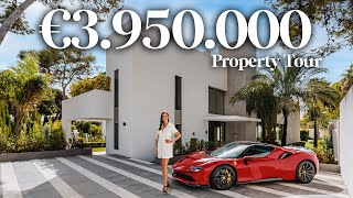 Inside a €3950000 New Modern House with a rooftop in Marbella Golden Mile La Carolina [upl. by Ibbed385]