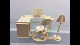 DIY Miniature Den  3D Woodcraft Construction Kit [upl. by Fiorenze]