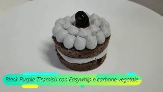 Black purple Tiramisù con Easywhip e Carbone Vegetale specialingredients [upl. by Laurita583]