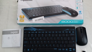 Rapoo X220 24Ghz Slim Wireless Keyboard and Optical Mouse Combo paket açılımı unboxing [upl. by Irpak]