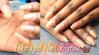 NAILS How To Grow Out Damaged Weak Thin Nails  Simply Subrena [upl. by Davida]