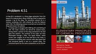 Problem 451  Fundamentals of material Balance Chapter 4 processcalculation [upl. by Anella]