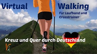 🏃🏼 Virtueller Walk für Laufband und Crosstrainer  Laufband Video  Kreuz und Quer durch Deutschland [upl. by Inalial58]