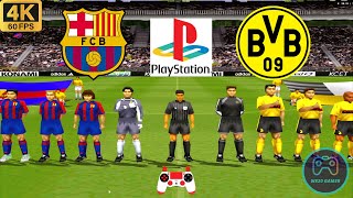 Winning Eleven 2002 Gameplay  Barcelona vs Dortmund  Duckstation PS1 on PC Full Game 4K60 [upl. by Ange]