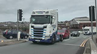 Irish Lorries and others at Holyhead Port [upl. by Comfort]