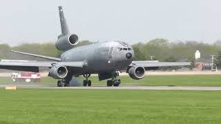 McDonnell Douglas KC10A Extender Final Landing at NMUSAF April 15 2024 [upl. by Tanhya]