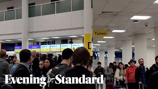 Gatwick ‘chaos’ Halfterm getaway hit by massive queues and flight delays [upl. by Arym896]