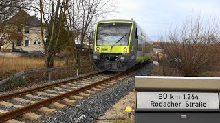 Coburg RB18 agilis🔁Bad Rodach am Bahnübergang Rodacher Strasse mit BR650 [upl. by Teresa]