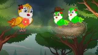 चिड़िया की कहानीtuntuni chidiya wale cartoonnew Hindi cartoon Kahaniyan animation [upl. by Sakul]