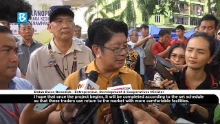 Ewon donates canopies to 434 small traders in Penampang [upl. by Stetson156]