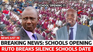 BREAKING News‼️SCHOOLS OPENING RUTO Breaks SILENCE on SCHOOL DATES sends MESSAGE to PARENTS today [upl. by Adiesirb4]