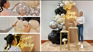 Como hacer un Arco de Globos e instalarlo en un Panel – Decoración Cumpleaños [upl. by Danila349]