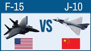 F15 Eagle VS J10  Top Fighter Jets of the World Compared [upl. by Ahsiadal]