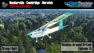 MSFS 2020  Bimbles around Britain 15 Cessna 152 Humberside to Norwich VFR [upl. by Stclair]