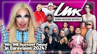 🇫🇮 UMK 2024  Reaction to all 7 songs  Finland in Eurovision 2024 [upl. by Ladnik462]