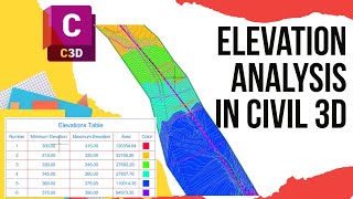 How to perform elevation analysis in Civil 3d part 1 [upl. by Altaf]