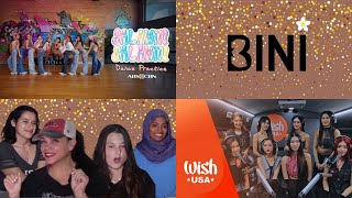 BINI  ‘Salamin Salamin’ Dance Practice  Wish Bus  Reaction [upl. by Eitsirc]