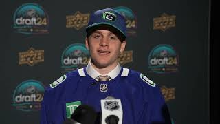 2024 NHL Draft Selections Riley Patterson 125th Overall Vancouver Canucks [upl. by Mathi]