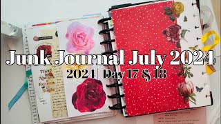 Junk Journal July 2024  Day 17 amp 18  Classic Happy Planner [upl. by Naitsyrk650]