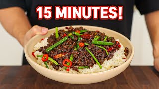 MONGOLIAN GROUND BEEF In 15 Minutes [upl. by Maxa105]