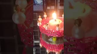 ✨DIY Tea Light Candle Holder🪔Diwali SpecialFestive DecorshortytshortvideoBornaliMamuCreations [upl. by Ahsai]