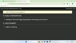 Commack Schools Board of Education Regular Meeting Sept 5th 2024 [upl. by Asinla]