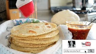 TORTILLAS DE MAIZ  VickyRecetaFacil [upl. by Yliak]