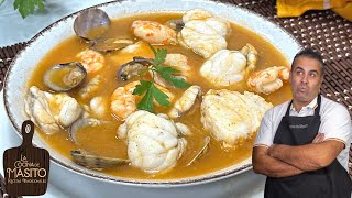 🦐SOPA DE MARISCO Y PESCADO la receta de sopa PERFECTA para la NAVIDAD 😍 [upl. by Anitnatsnok]