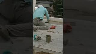 How to gvt matte finishing floor tile install install tiles gulshanconstruction [upl. by Llerehs]