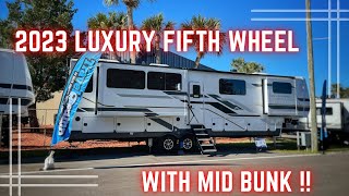 MUSTSEE LUXURY 2023 Columbus River Ranch 392MB Fifth Wheel Tour Mid Bunk [upl. by Glass]