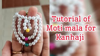 Thakur ji ke liye moti mala design tutorial step by step motimala trending [upl. by Llegna]