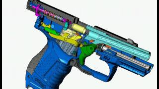 So Funktioniert eine echte Handwaffe  3D Animation Walther P99 MUST SEE [upl. by Shiverick983]