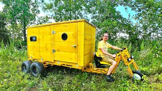 Building an Electric Motorcycle Camper From Scratch  Full Build  Overnight Adventure [upl. by Meeharb336]