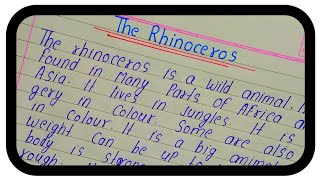 Essay On The Rhinoceros  The Rhinoceros Essay In English  Few Rhinoceros gyanmandirclasses [upl. by Godfry]