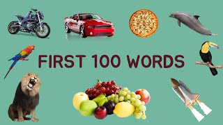 First 100 Words For Baby In English  Learning First Words For Babies And Toddlers  Sight Words [upl. by Livvi]