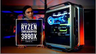 Building the ULTIMATE Ryzen Threadripper 3990X Dual Loop Watercooled Gaming PC [upl. by Vally]